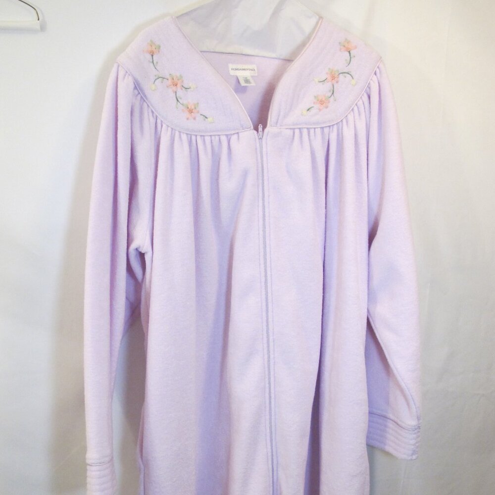 Fundamentals purple long terry robe XL